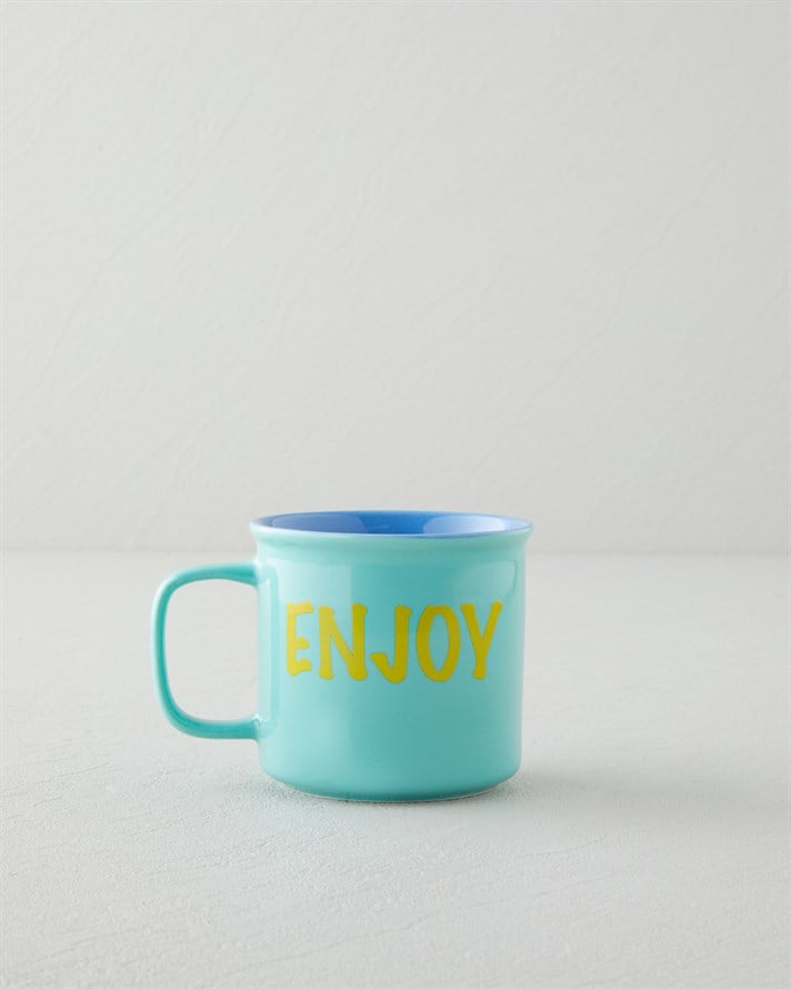 Cheer and Enjoy Seramik Kupa 315 Ml Yeşil