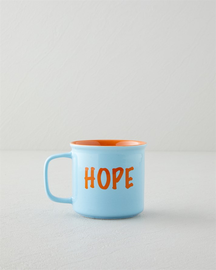 Cheer and Hope Seramik Kupa 315 Ml Mavi