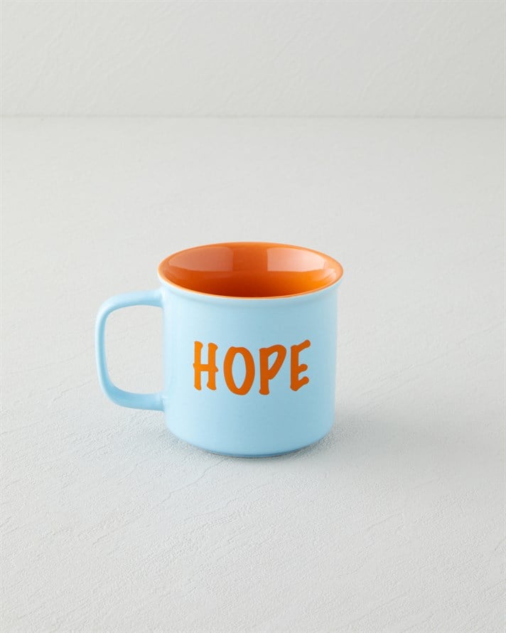 Cheer and Hope Seramik Kupa 315 Ml Mavi