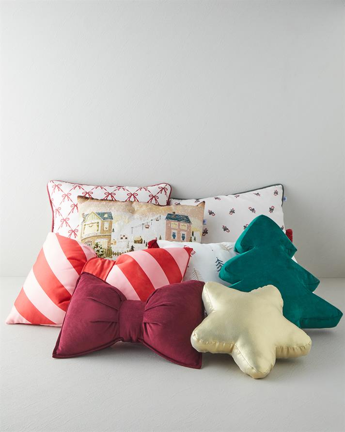 Cheerful Skate Goblen Kırlent Kılıfı Pembe