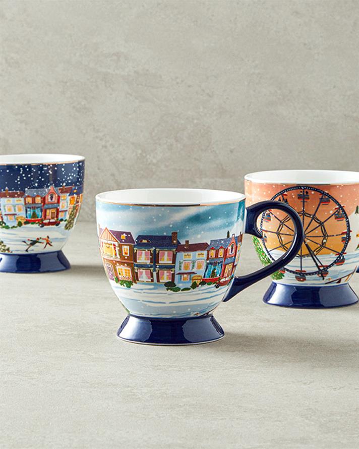 Cheerful Sunset New Bone China Kupa 460 ml Renkli