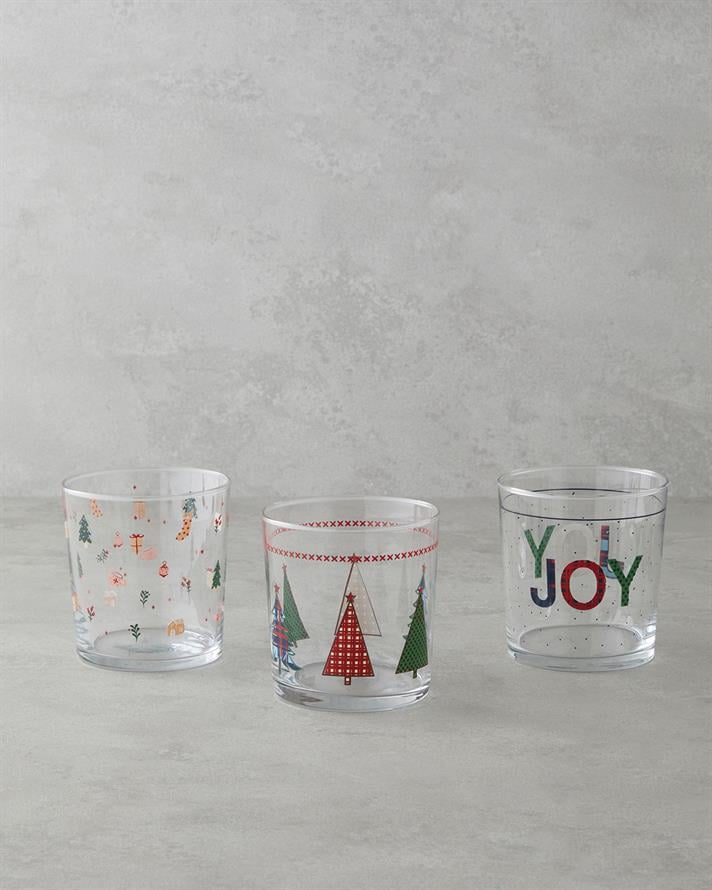 Cheery Cam 3lü Bardak 380 ml Kırmızı - Yeşil