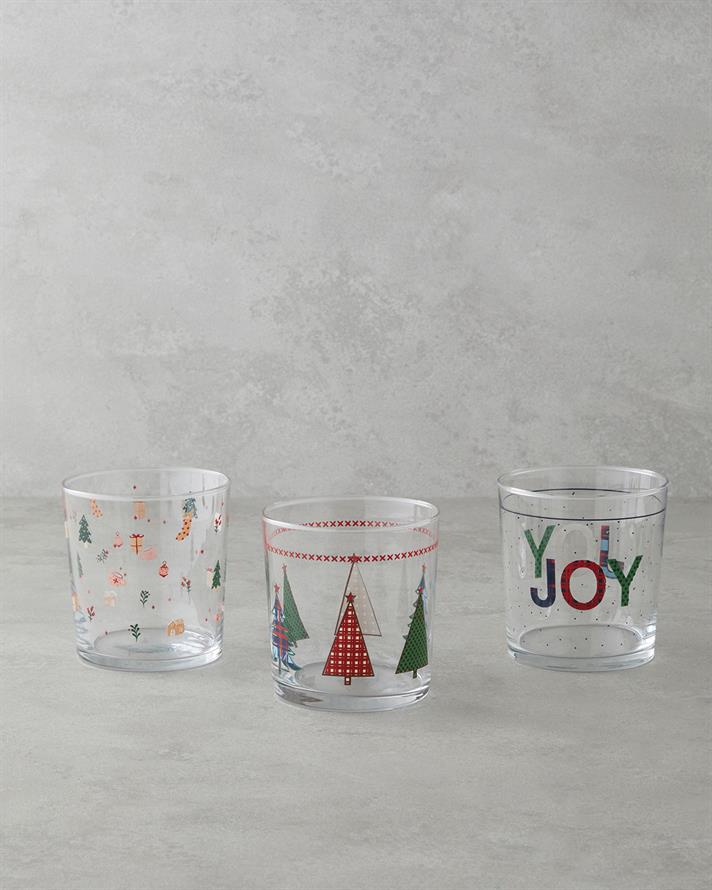 Cheery Cam 3lü Bardak 380 ml Kırmızı - Yeşil