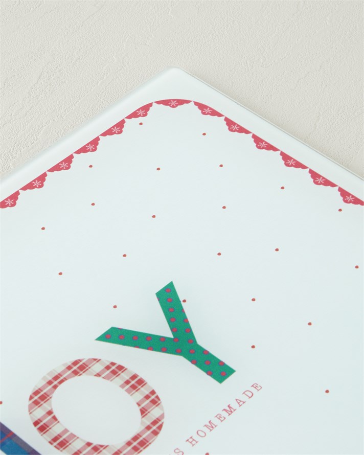 Cheery Cam Kesme Tahtası 25x35 cm Kırmızı - Yeşil