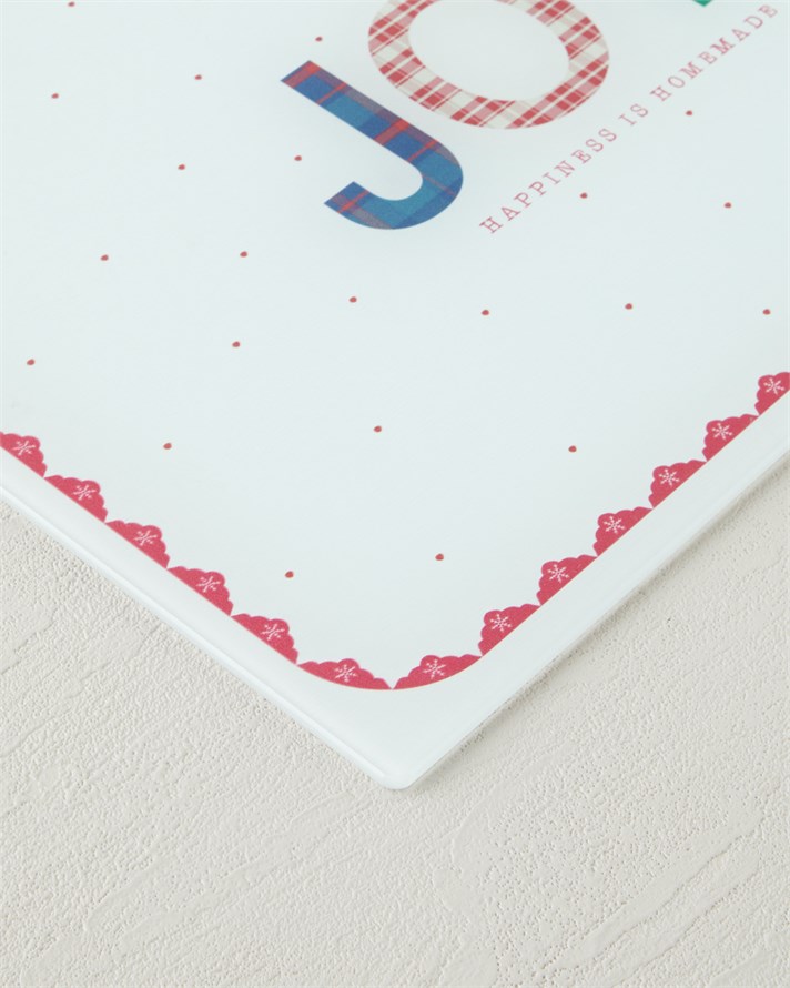 Cheery Cam Kesme Tahtası 25x35 cm Kırmızı - Yeşil