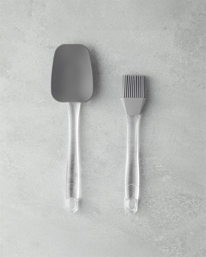 Chena Silikon Spatula 25 cm Gri