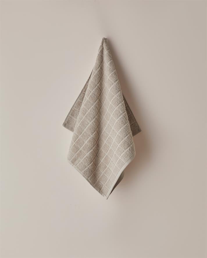 Chequer %100 Pamuk Yüz Havlusu 50x80 cm Bej