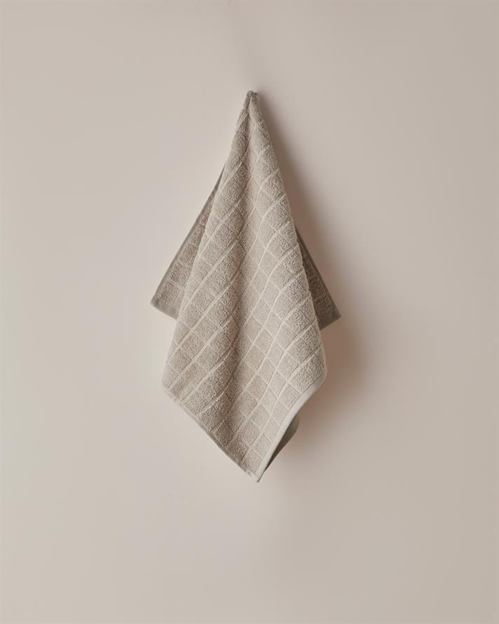 Chequer %100 Pamuk Yüz Havlusu 50x80 cm Bej