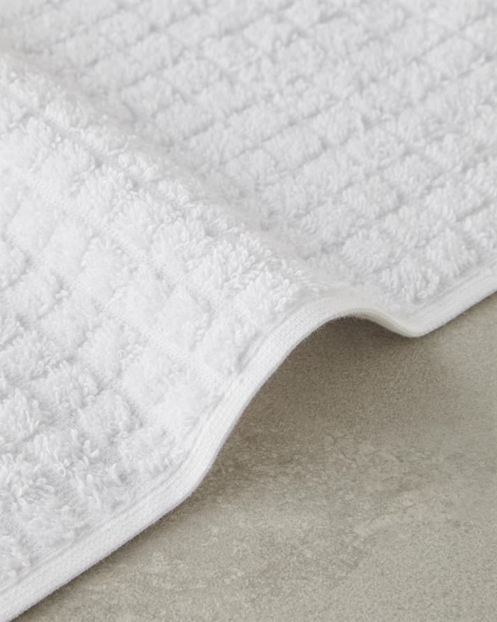 Chequer Pamuk El Havlusu 30x45 cm Beyaz