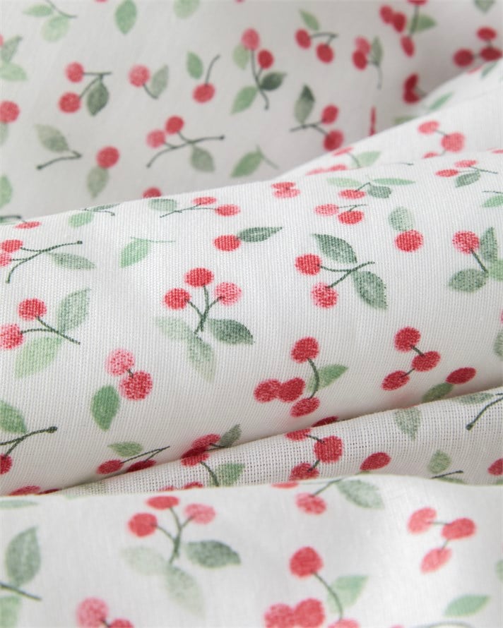 Cherry Pop Kolay Ütülenir Çift Kişilik Nevresim Seti 200x220 cm Kırmızı