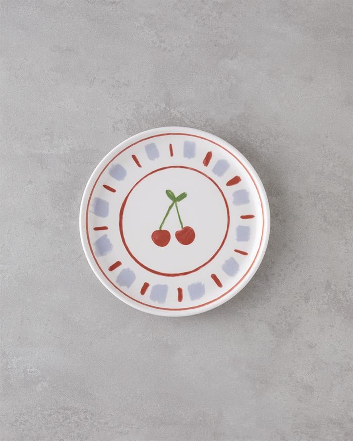 Cherry Seramik Pasta Tabağı 20 cm Renkli