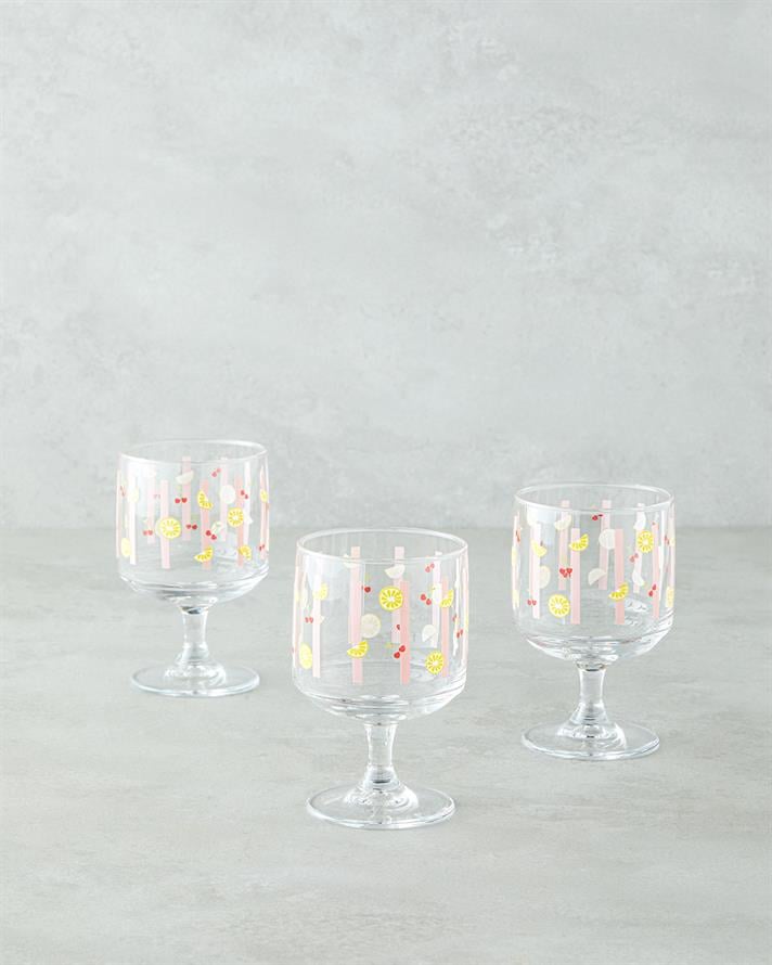 Cherrylim Cam 3lü Cup - Dondurma Kasesi 300 ml Renkli