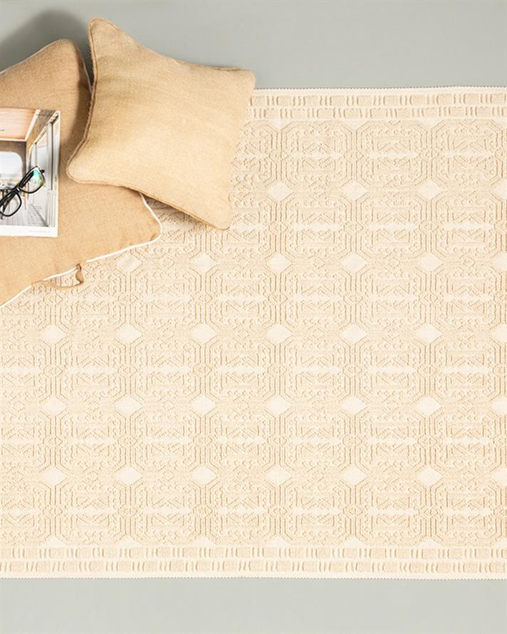 Chester Pamuklu Kilim Krem