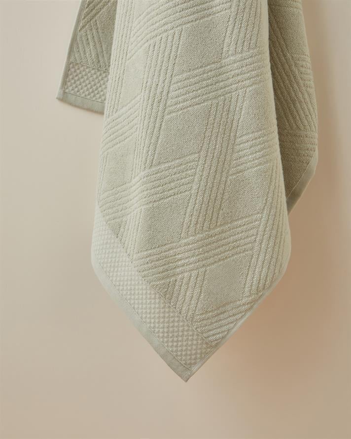 Chic Diamond Pamuk Banyo Havlusu 80x150 cm Açık Yeşil