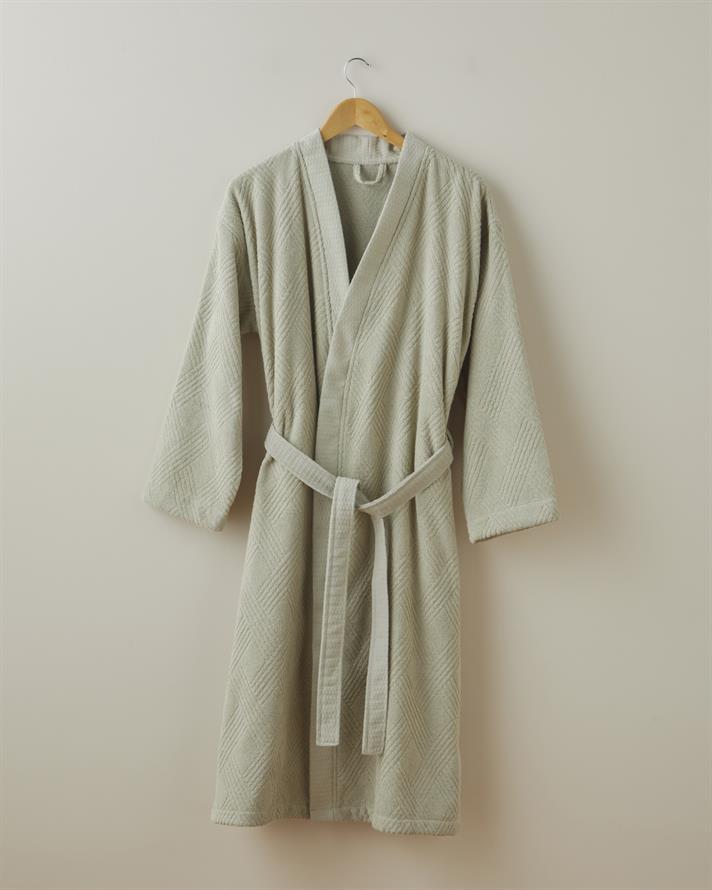 Chic Diamond Pamuk Bornoz Açık Yeşil