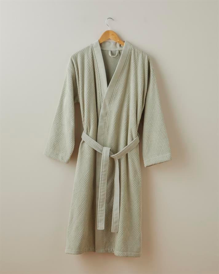 Chic Diamond Pamuk Bornoz Açık Yeşil