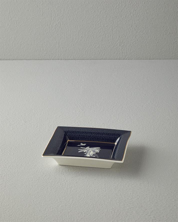 Chic Palm Dekoratif Tabak Lacivert