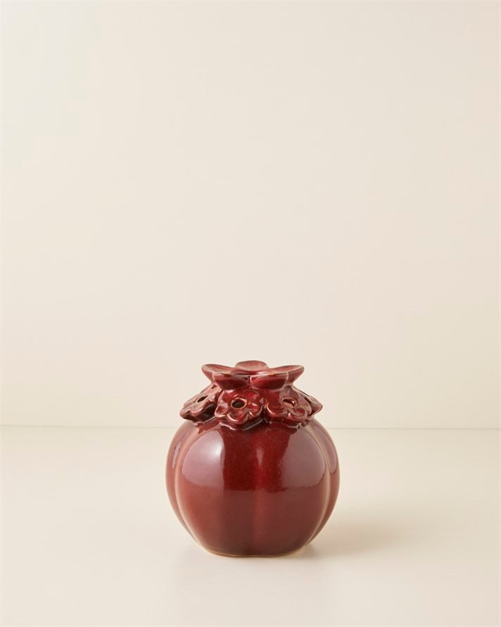 Chloe Seramik Vazo 14,5 cm Bordo