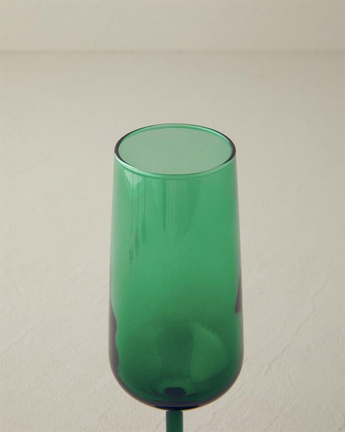 Christmas Cam 3lü Flüt Kadeh 195 ml Yeşil