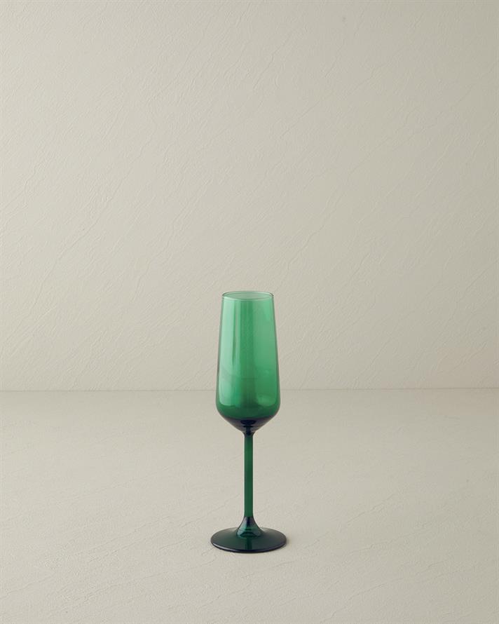 Christmas Cam 3lü Flüt Kadeh 195 ml Yeşil