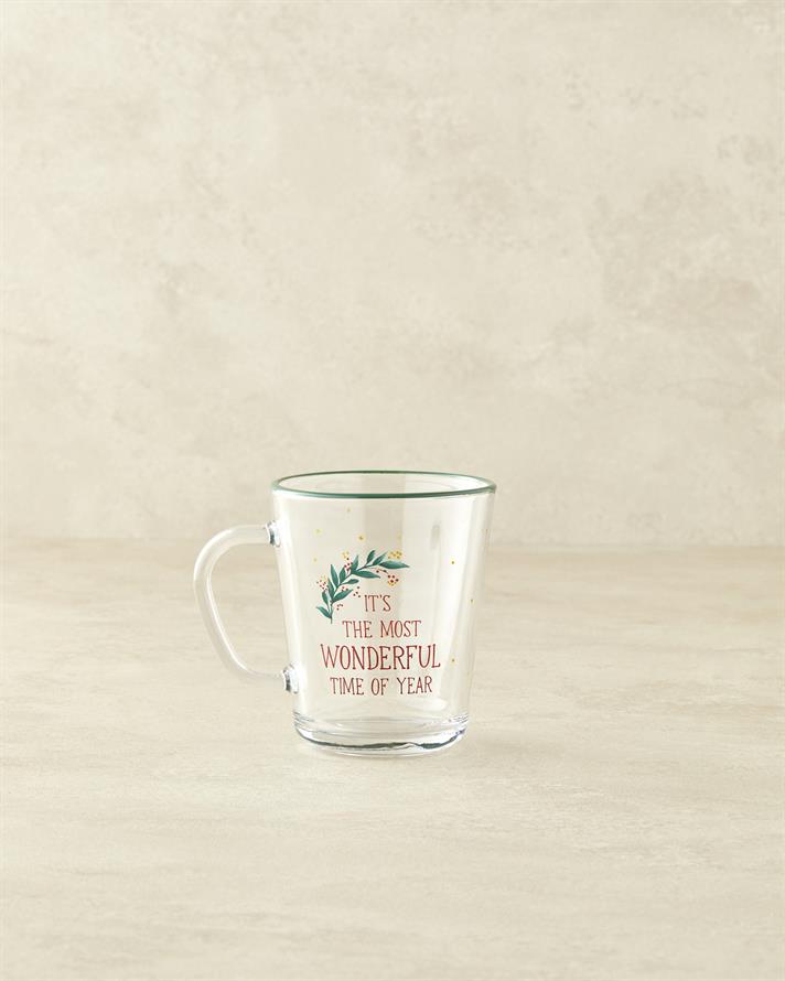 Christmas Fir Cam Kupa 360 ml Yeşil