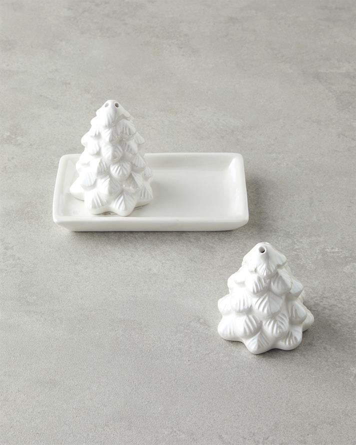 Christmas Tree Dolomite 2li Tuzluk - Biberlik 6x14 cm Beyaz