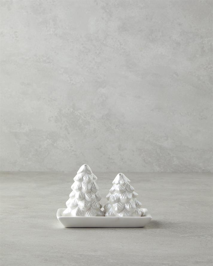 Christmas Tree Dolomite 2li Tuzluk - Biberlik 6x14 cm Beyaz