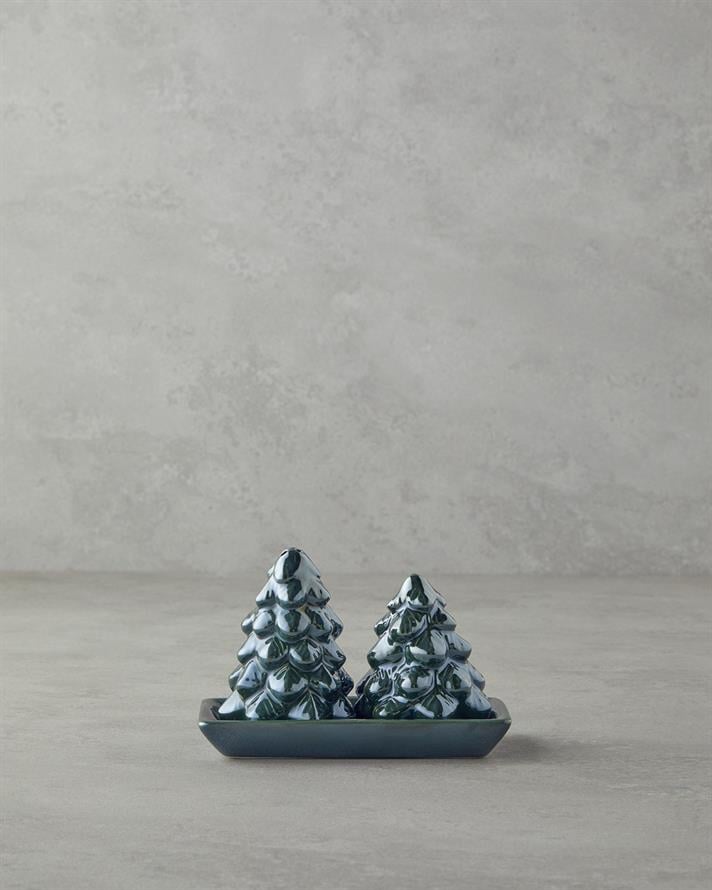 Christmas Tree Dolomite 2li Tuzluk - Biberlik 6x14 cm Yeşil