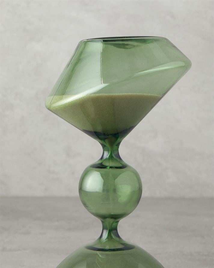 Circle Cam Kum Saati Kahverengi