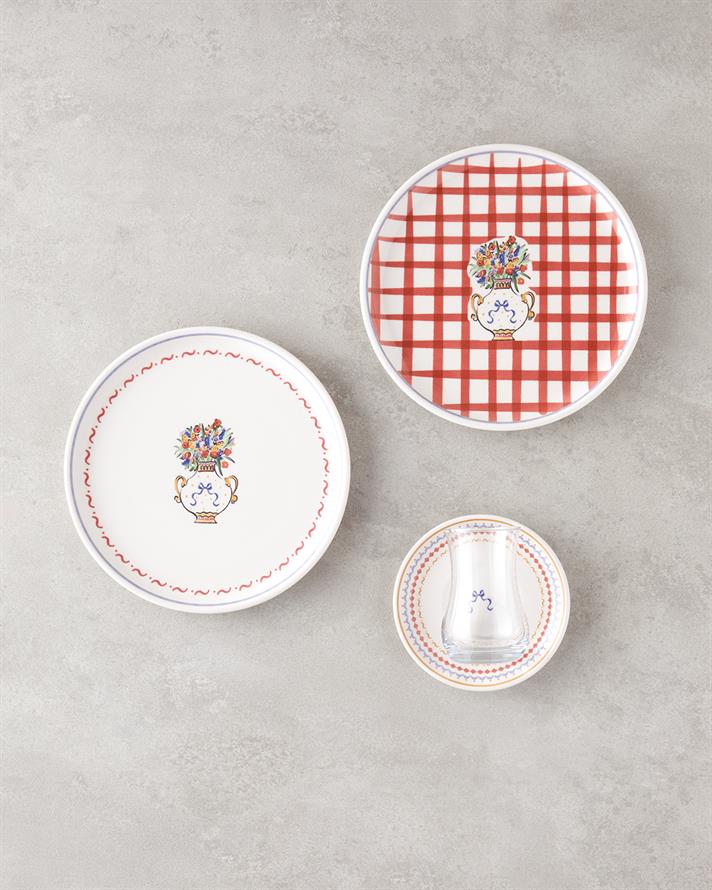 Clara Seramik Pasta Seti 18 Parça 6 Kişilik Renkli