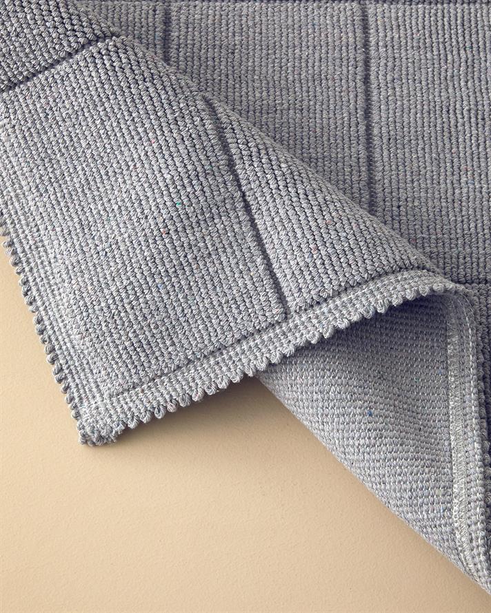 Classy Diamond Pamuk Polyester Banyo Paspası Seti Gri