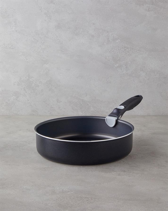 ClickEase Premium 11 Parça Tencere Seti 16 – 20 – 24 – 26 - 28 cm Siyah