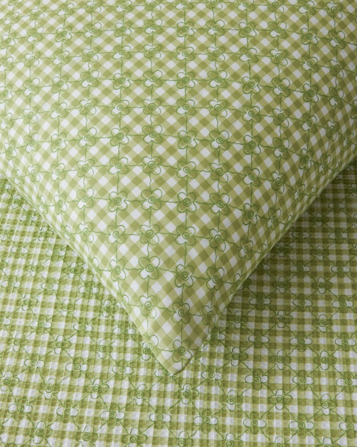 Clover Çift Kişilik Pike Takımı 200x220 cm Yeşil