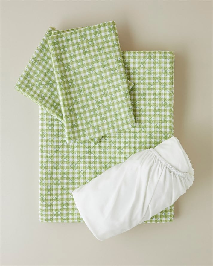 Clover Çift Kişilik Pike Takımı 200x220 cm Yeşil