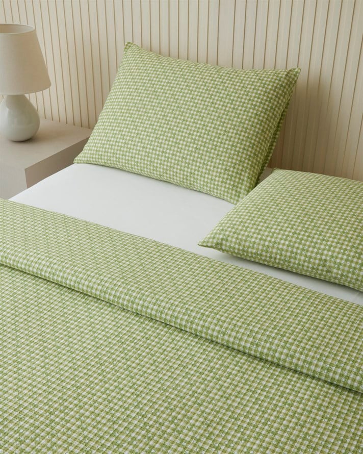 Clover Çift Kişilik Pike Takımı 200x220 cm Yeşil