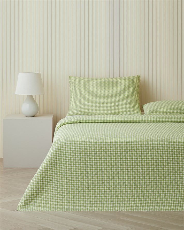 Clover Tek Kişilik Pike Takımı 150x220 cm Yeşil