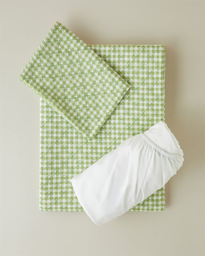 Clover Tek Kişilik Pike Takımı 150x220 cm Yeşil