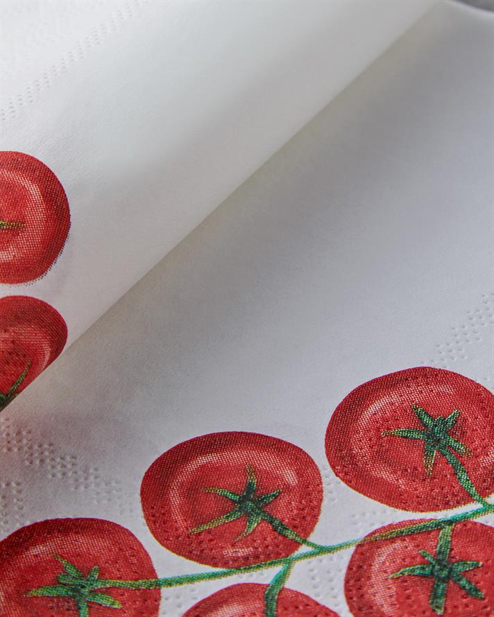 Clyra Kağıt 20li Kağıt Peçete 33x33 cm Beyaz - Kırmızı