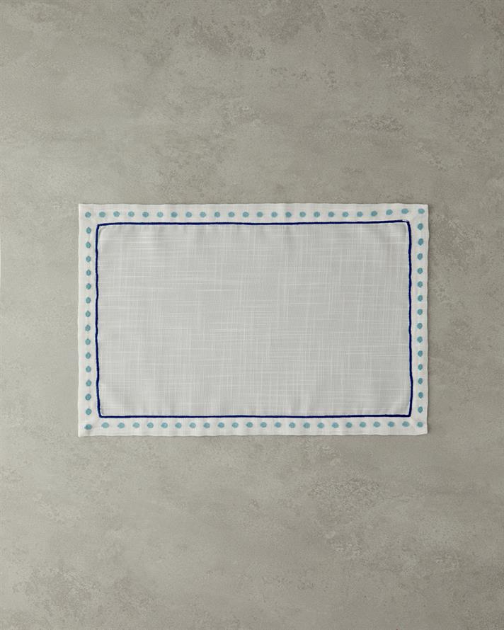 Arzu Sabancı Bounce 2li Amerikan Servis 30x45 cm Krem - Mavi