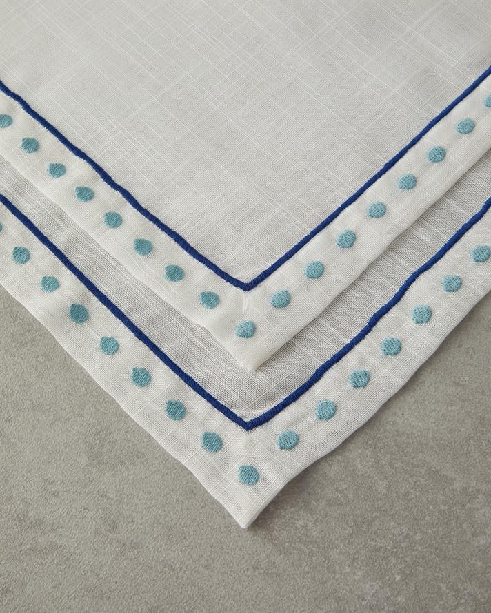 Arzu Sabancı Bounce 2li Amerikan Servis 30x45 cm Krem - Mavi