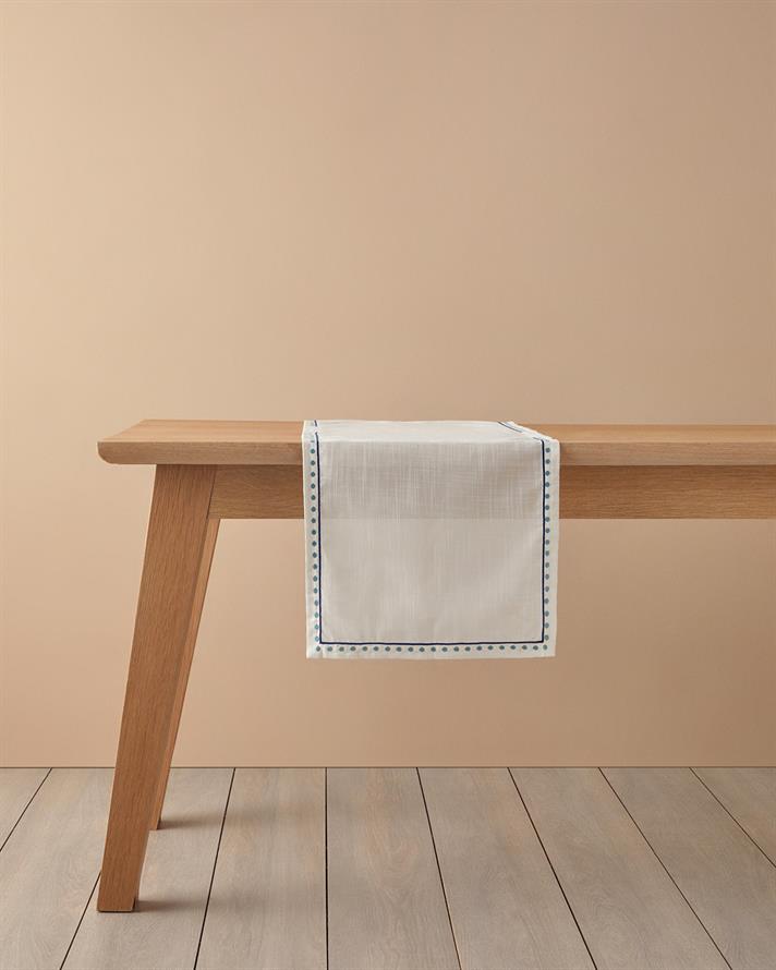 Arzu Sabancı Bounce Runner 40x150 cm Krem - Mavi