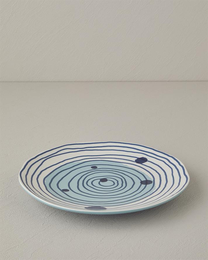 Arzu Sabancı Universe Stoneware Servis Tabağı 27 cm Mavi