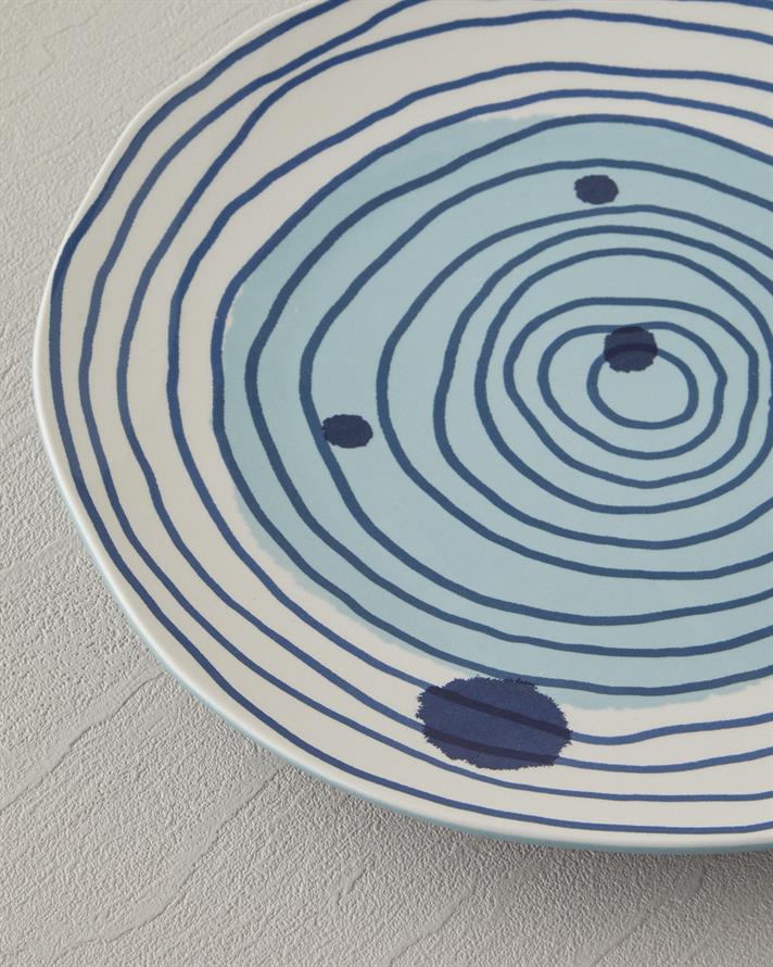 Arzu Sabancı Universe Stoneware Servis Tabağı 27 cm Mavi