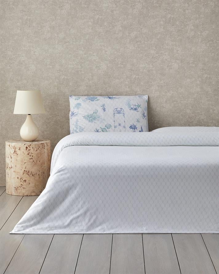 Coastal Allure Pamuklu Çift Kişilik Nevresim Seti 200x220 cm Mavi - Yeşil