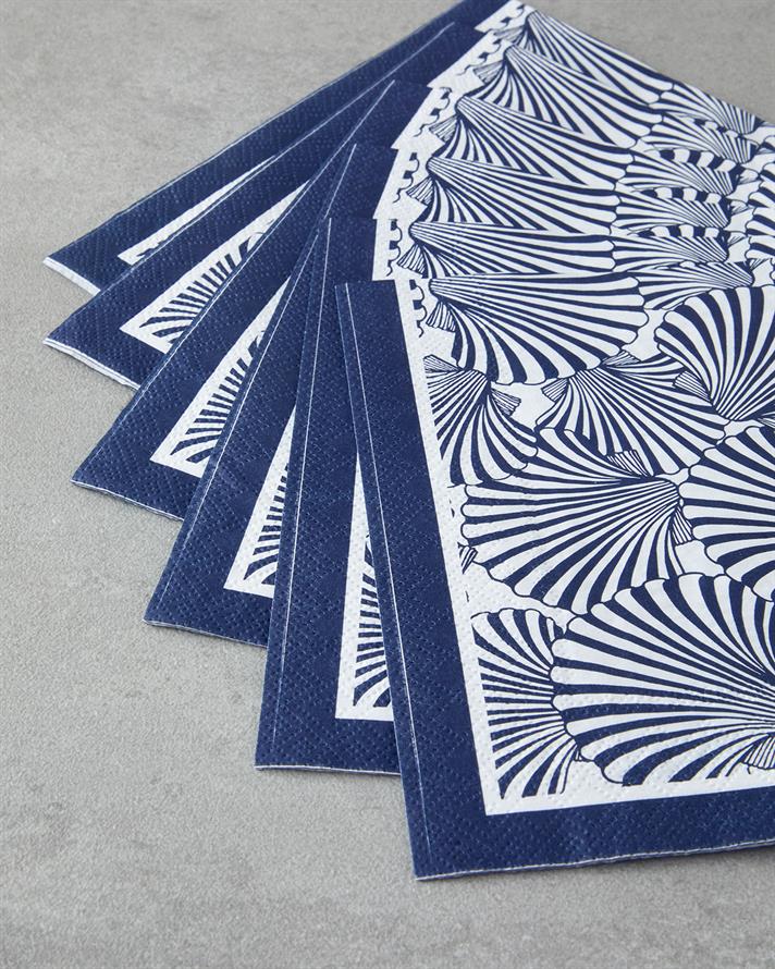 Coastal Seashell 20li Kağıt Peçete 33x33 cm Mavi