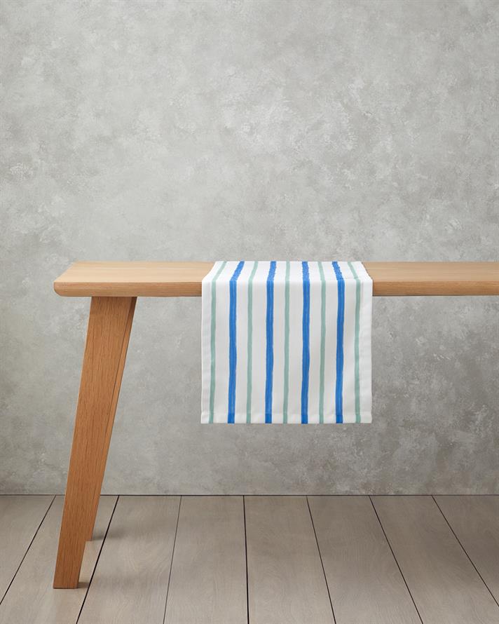 Coastline Polyester Runner 40x140 cm Mavi - Yeşil