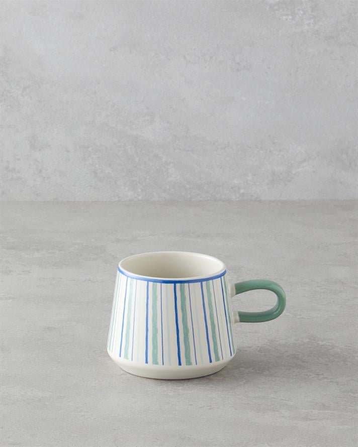 Coastline Stoneware Kupa 340 ml Mavi - Yeşil