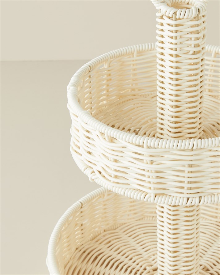 Coastlinear Plastik Katlı Servis 20+27 cm Krem