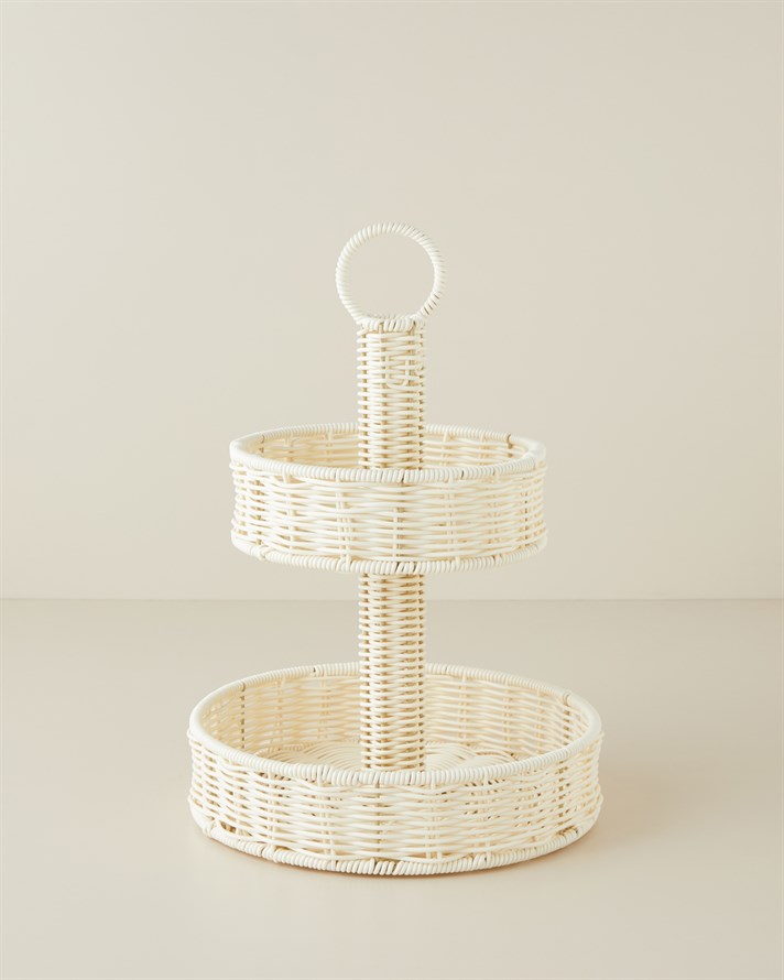 Coastlinear Plastik Katlı Servis 20+27 cm Krem