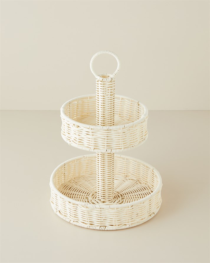 Coastlinear Plastik Katlı Servis 20+27 cm Krem